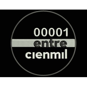 Parche Bordado "UNO entre CIEN MIL" (Personalizable)