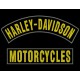 Parches Bordados HARLEY-DAVIDSON (Bordado ORO / Fondo NEGRO)