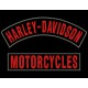 Parches Bordados HARLEY-DAVIDSON (Bordado ROJO / Fondo NEGRO)