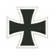 Parche Bordado CRUZ de HIERRO (Bordado NEGRO / Fondo BLANCO)