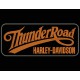Parche Bordado THUNDER ROAD HARLEY-DAVIDSON (Color NARANJA / Fondo NEGRO)