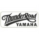 Parche Bordado THUNDER ROAD YAMAHA (Color NEGRO / Fondo BLANCO)