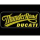 Parche Bordado THUNDER ROAD DUCATI (Color ORO / Fondo NEGRO)