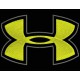Parche Bordado UNDER ARMOUR (Bordado AMARILLO / Fondo NEGRO)