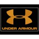 Parche Bordado UNDER ARMOUR (Bordado NARANJA / Fondo NEGRO)