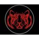 Parche Bordado LEON TRIBAL (Bordado ROJO)