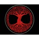 Parche Bordado ARBOL VIDA (Bordado ROJO / Fondo NEGRO)