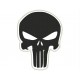 Parche Bordado THE PUNISHER (Bordado NEGRO / Fondo BLANCO)