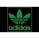 Parche Bordado ADIDAS (Bordado VERDE OSCURO / Fondo NEGRO)