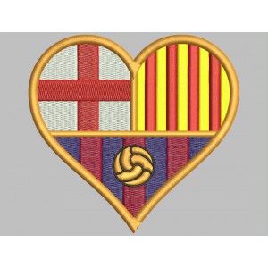 Parche Bordado FC BARCELONA (Corazon) 