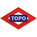 Parche Bordado TOPO (Fondo BLANCO)