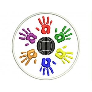 Parche Bordado MANOS por el MUNDO