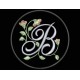 Parche Bordado LETRA "B" (Monograma) (Fondo NEGRO)
