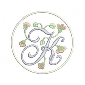 Parche Bordado LETRA "K" (Monograma)
