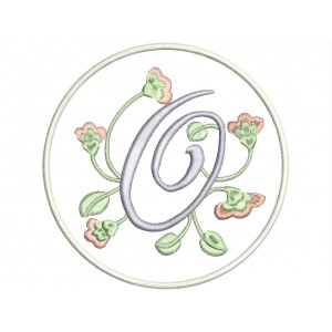 Parche Bordado LETRA "O" (Monograma)