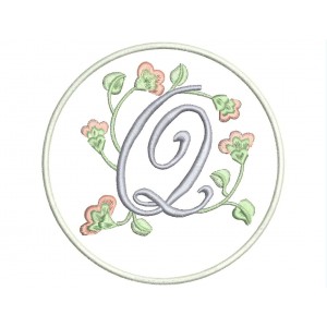 Parche Bordado LETRA "Q" (Monograma)