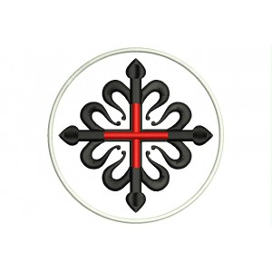 Parche Bordado CRUZ ORDEN MONTESA