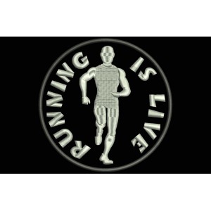 Parche Bordado RUNNING IS LIVE