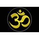 Parche Bordado SIMBOLO OM (Bordado ORO / Fondo NEGRO)