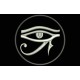 Parche Bordado OJO DE HORUS (Bordado PLATA / Fondo NEGRO)
