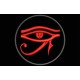 Parche Bordado OJO DE HORUS (Bordado ROJO / Fondo NEGRO)