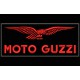 Parche Bordado MOTO GUZZI (Bordado ROJO / Fondo NEGRO)