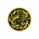 Parche Bordado DRAGON SERPIENTE (Bordado ORO / Fondo NEGRO)
