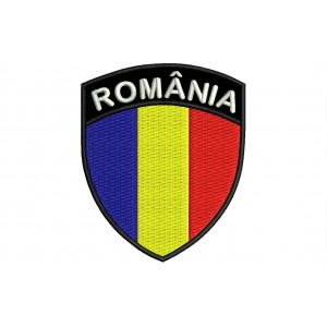 Parche Bordado Bandera RUMANIA (Escudo 7 x 6 cm)