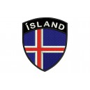 Parche Bordado Bandera ISLANDIA (Escudo 7 x 6 cm)