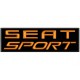 Parche Bordado SEAT SPORT (Bordado NARANJA / Fondo NEGRO)