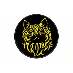 Parche Bordado GATO TRIBAL