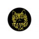 Parche Bordado GATO TRIBAL (Bordado ORO / Fondo NEGRO)