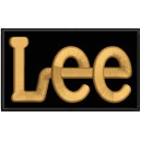 Parche Bordado LEE (Bordado BRONCE / Fondo NEGRO)