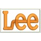 Parche Bordado LEE ( Bordado NARANJA / Fondo BLANCO)