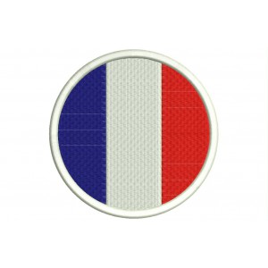 Parche Bordado Bandera FRANCIA (Circular)