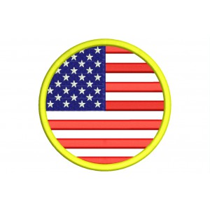 Parche Bordado Bandera ESTADOS UNIDOS (USA) (Circular)