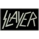 Parche Bordado SLAYER (Bordado GRIS METAL / Fondo NEGRO)