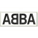 Parche Bordado ABBA (Bordado NEGRO / Fondo BLANCO)