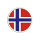 Parche Bordado Bandera NORUEGA (Circular)