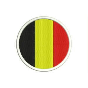 Parche Bordado Bandera BELGICA (Circular)