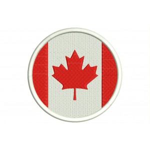 Parche Bordado Bandera CANADA (Circular)