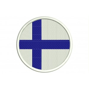 Parche Bordado Bandera FINLANDIA (Circular)