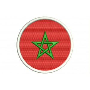 Parche Bordado Bandera MARRUECOS (Circular)
