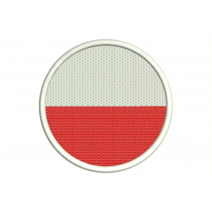 Parche Bordado Bandera POLONIA (Circular)