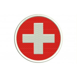 Parche Bordado Bandera SUIZA (Circular)