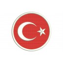 Parche Bordado Bandera TURQUIA (Circular)